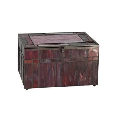 Geraniums (stained glass memory chest - pink